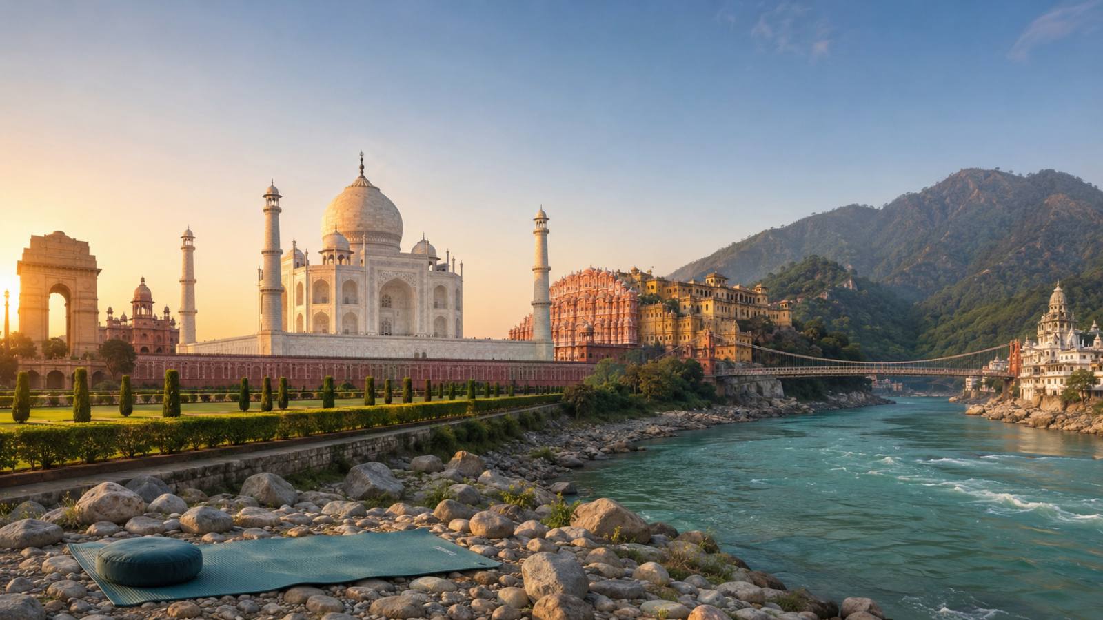 Golden Triangle with Rishikesh: Heritage & Harmony