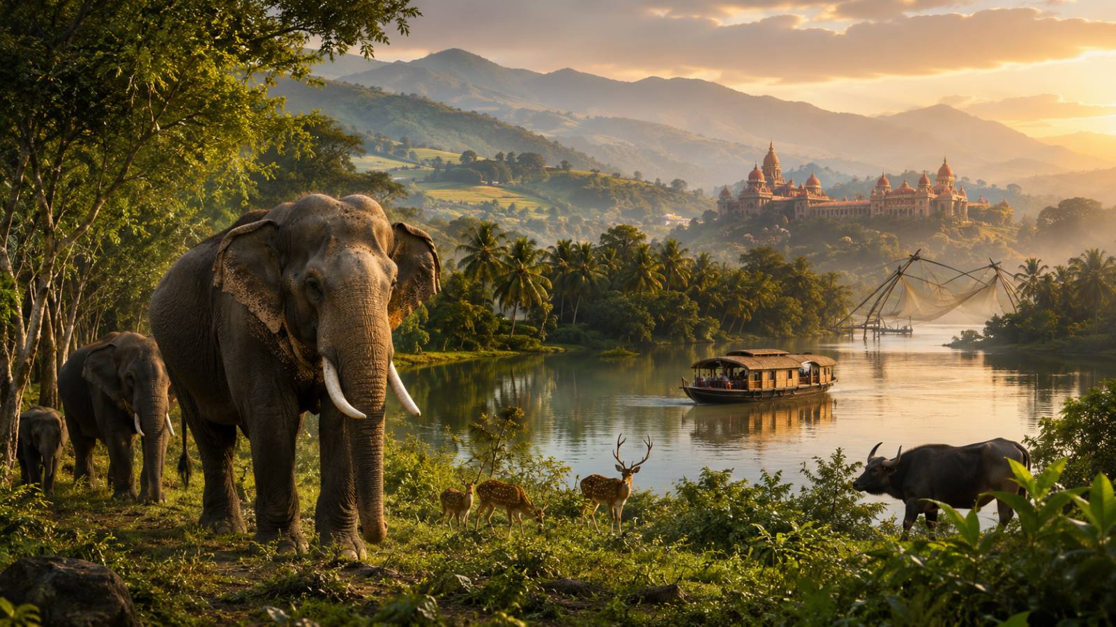 South India Wildlife: Ghats & Backwaters